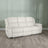 Bentley Cream Leather 3 Seater Recliner Sofa