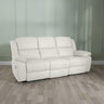 Bentley Cream Leather 3 Seater Recliner Sofa