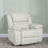 Bentley Cream Leather Recliner Armchair-3