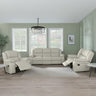 Bentley Cream Leather Recliner Sofa Set