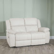 Bentley Cream Leather 2 Seater Recliner Sofa
