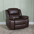 Bentley Brown Leather Recliner Armchair