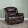 Bentley Brown Leather Recliner Armchair