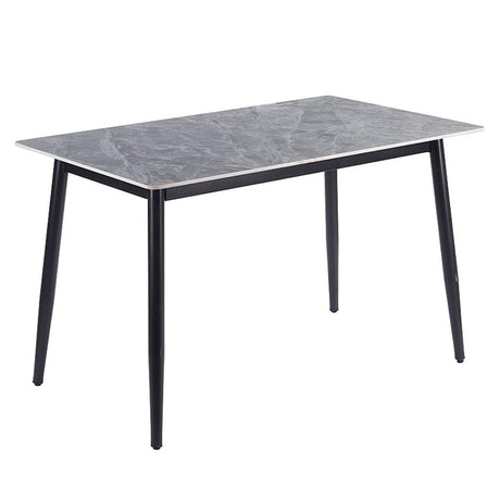 Breton Compact 4 Seater Grey Ceramic Dining Table - 120cm