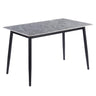 Breton Compact 4 Seater Grey Ceramic Dining Table - 120cm
