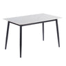 Breton Compact 4 Seater White Ceramic Dining Table - 120cm-2