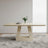 Milan Travertine Beige Engineered Marble 6 Seater Dining Table - Sizes Available-3