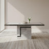 Venice Armani Grey Engineered Marble 6 Seater Dining Table - Sizes Available