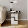 Venice Armani Grey Engineered Marble Side Table-2