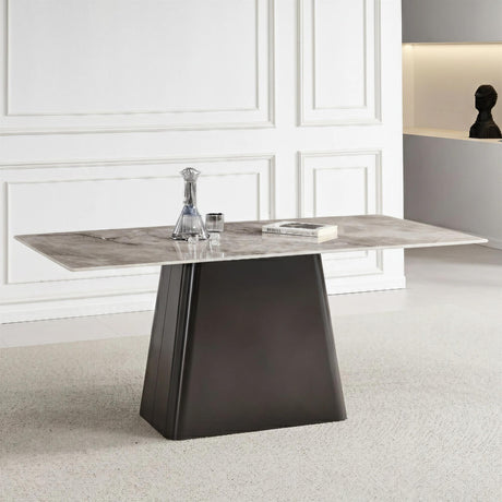 Telma 6 Seater Ash Grey Marble Dining Table - Sizes Available-4