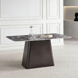 Telma 6 Seater White and Black Marble Dining Table - Sizes Available
