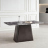 Telma 6 Seater White and Black Marble Dining Table - Sizes Available-3