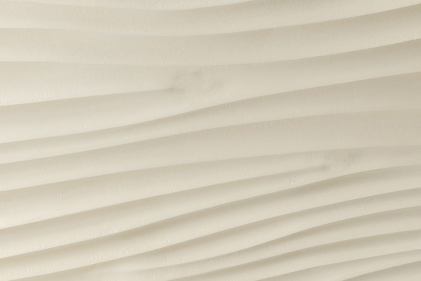 Wave Mango Wood TV Unit, Bone White Ripple Pattern 100cm Wide, Stand Upto 32in Plasma - 1 Door with 2 Shelf-2