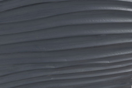 Wave Mango Wood TV Unit, Charcoal Grey Ripple Pattern 130cm Wide, Stand Upto 50in Plasma - 2 Door with 3 Shelf-2