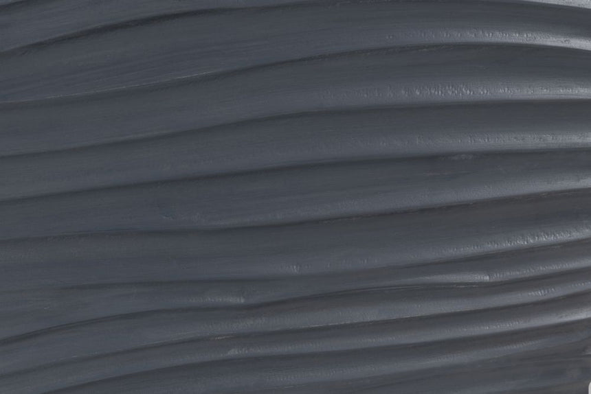 Wave Mango Wood TV Unit, Charcoal Grey Ripple Pattern 130cm Wide, Stand Upto 50in Plasma - 2 Door with 3 Shelf-2