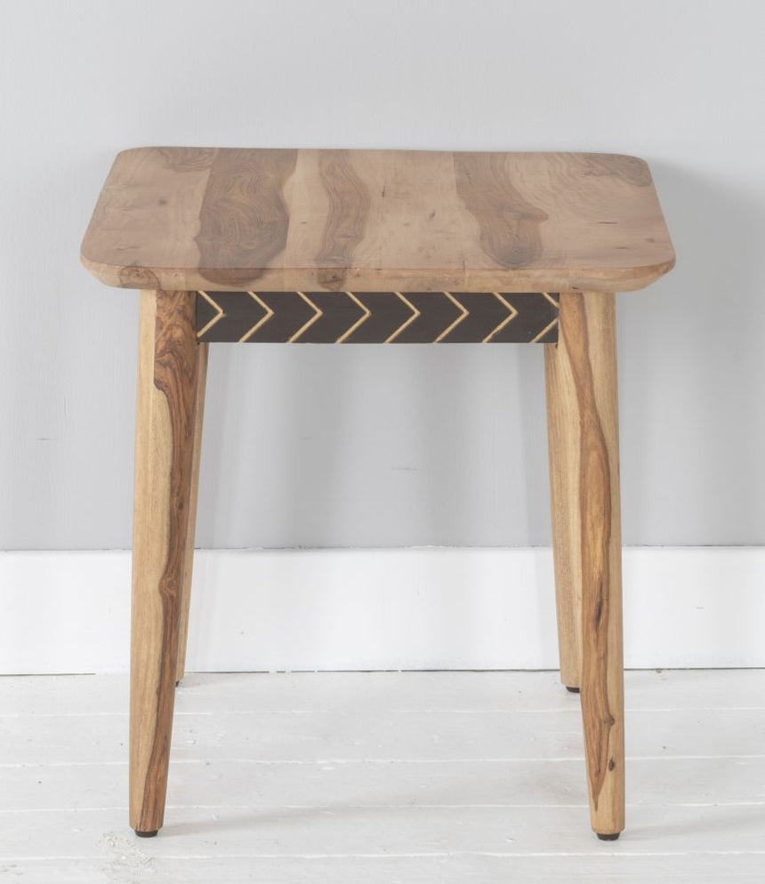 Luxuria Sheesham End Table, Indian Wood, Square Top-4