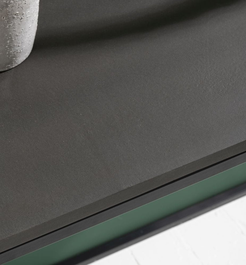 Odom Grey Concrete Coffee Table with Black Metal Base-3