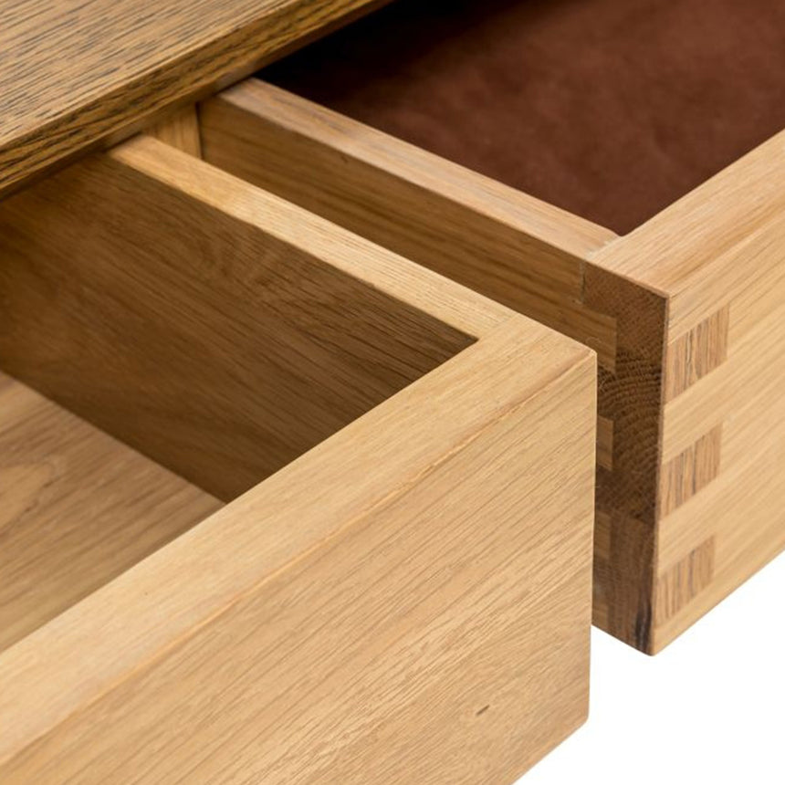 Connecticut Natural Oak 3 Drawer Dressing Table with Mirror