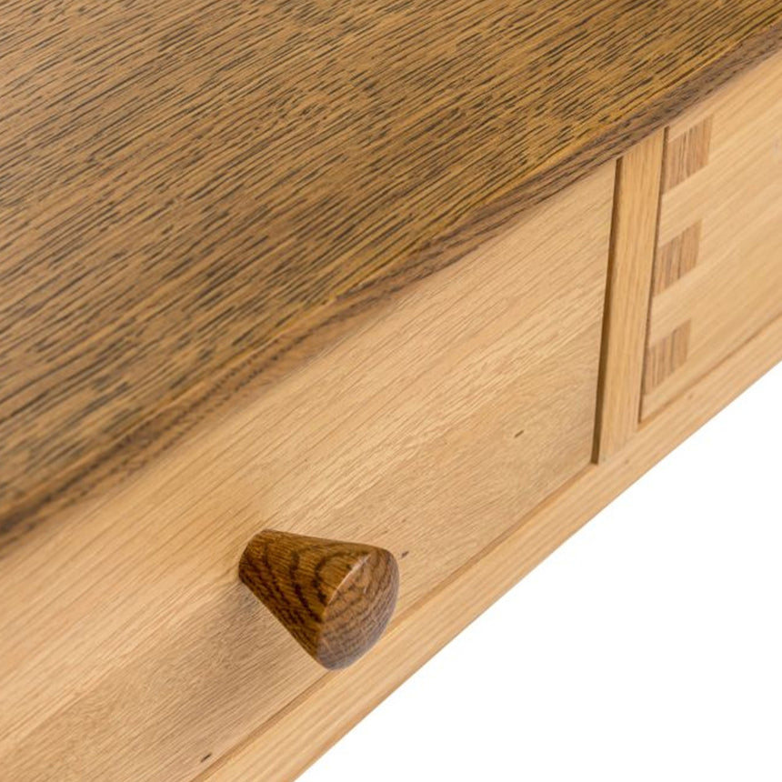 Connecticut Natural Oak 3 Drawer Dressing Table with Mirror