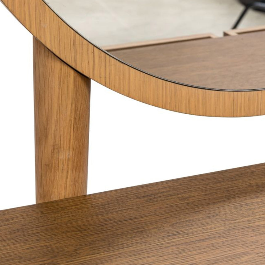 Connecticut Natural Oak 3 Drawer Dressing Table with Mirror