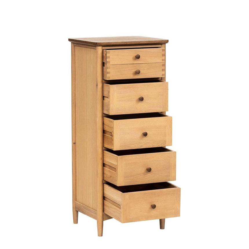 Connecticut Natural Oak 5 Drawer Chest