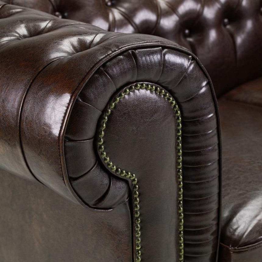 Chesterfield Antique Brown Large Corner Sofa-2
