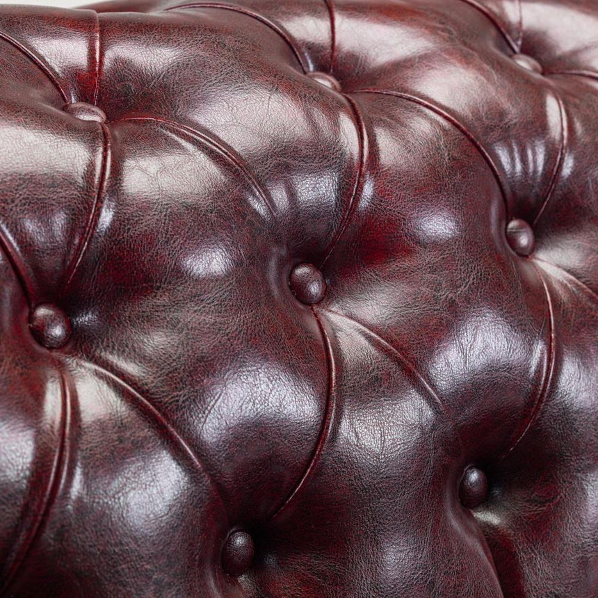 Chesterfield Leather Oxblood Red Armchair-3