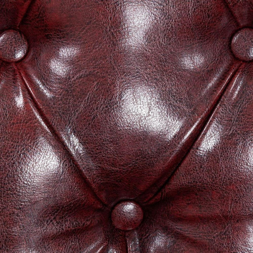 Chesterfield Leather Oxblood Red Armchair-4