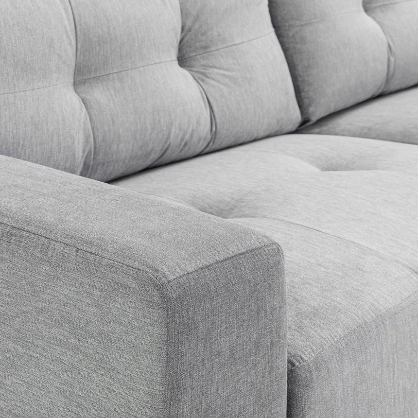 Jerry Grey 2 Seater Fabric Sofa-2