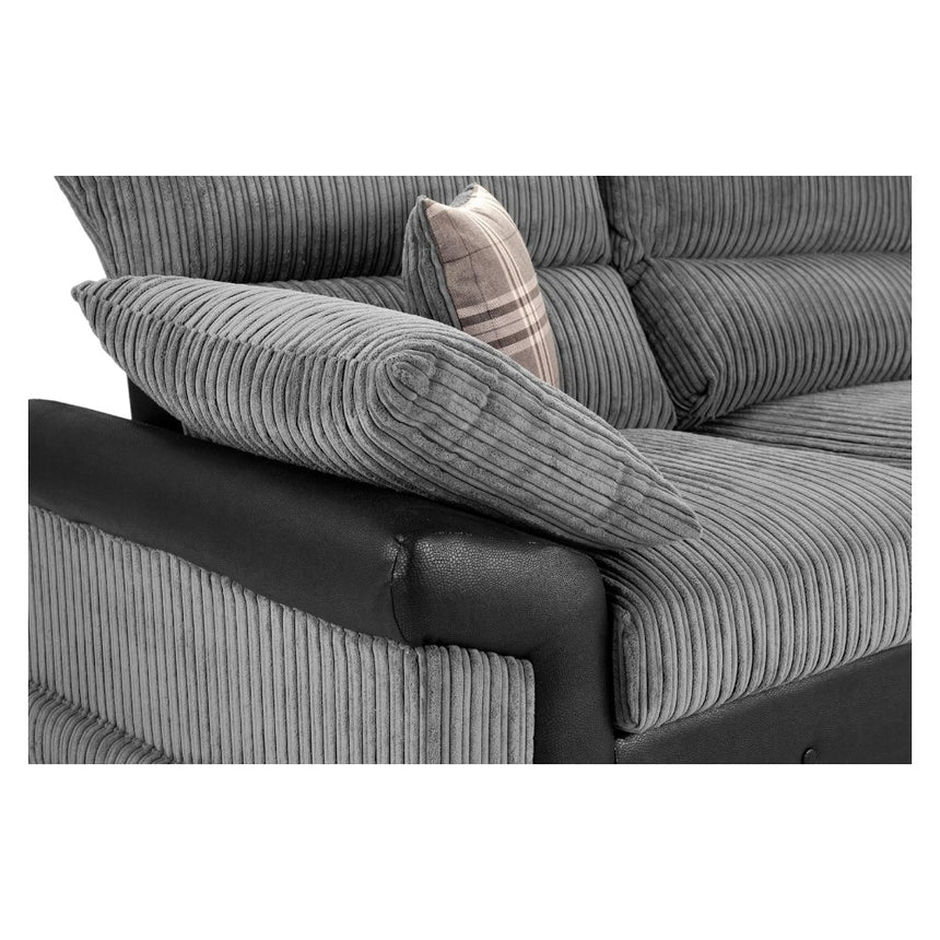 Logan Black and Grey Swivel Chair Sofa-2