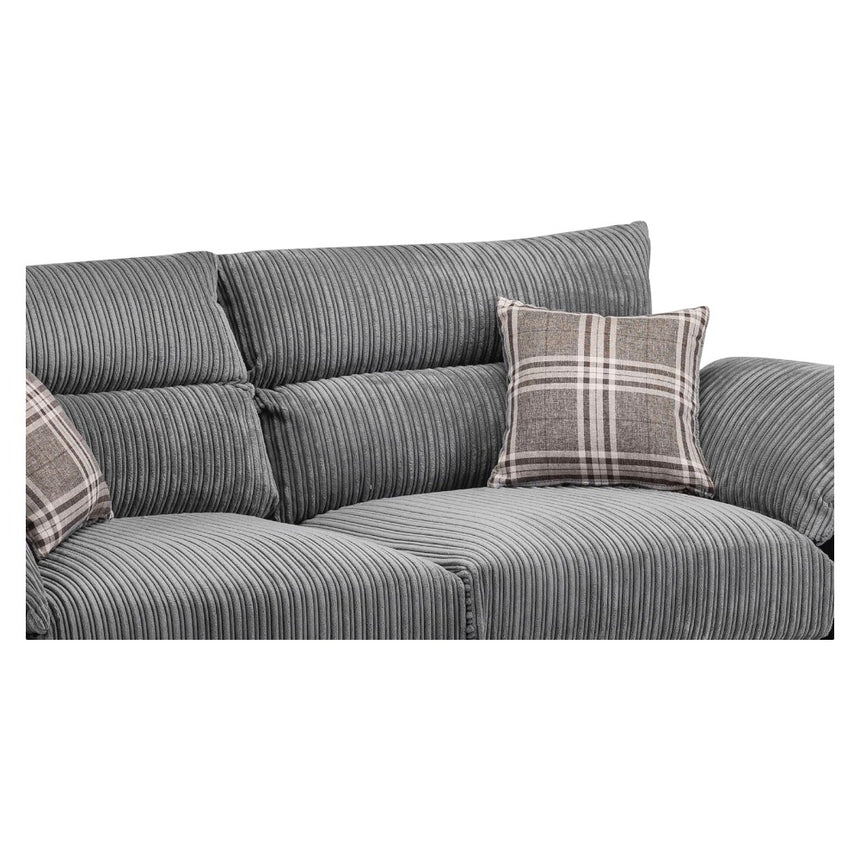 Logan Black and Grey Swivel Chair Sofa-3