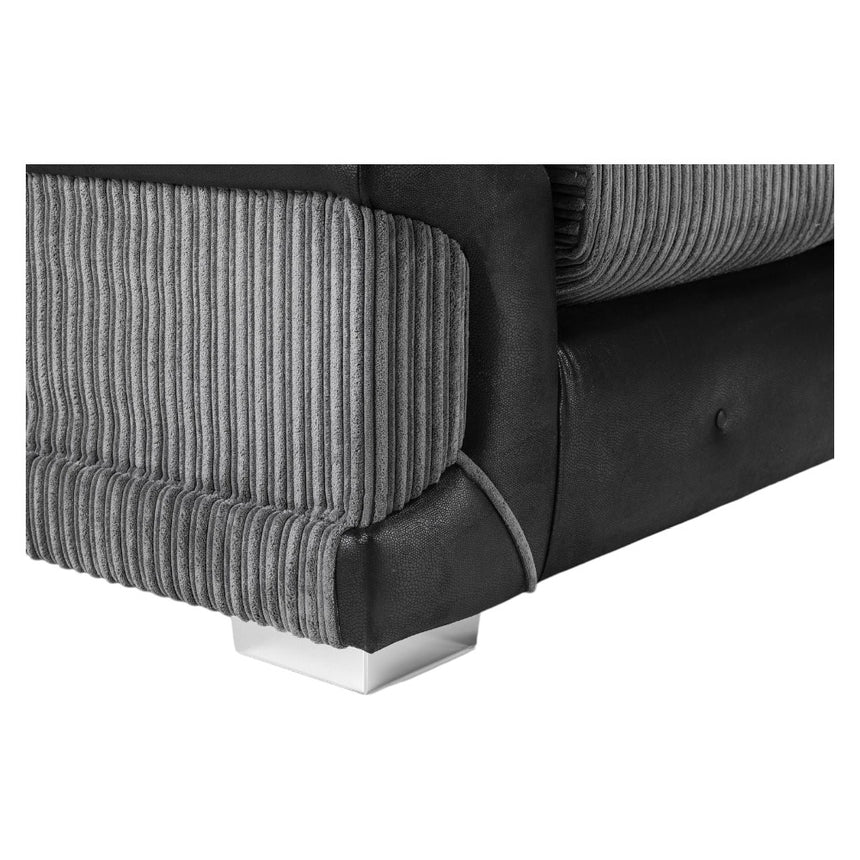 Logan Black and Grey Swivel Chair Sofa-4