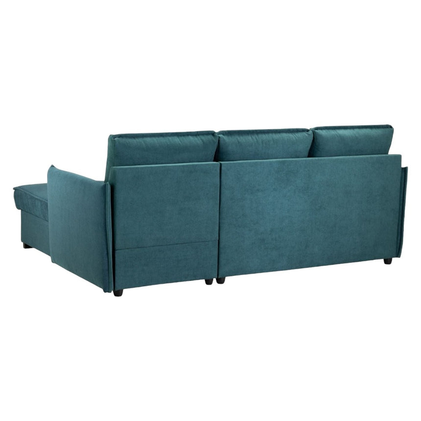 Miel Teal Fabric Universal Corner Sofabed with Storage-6