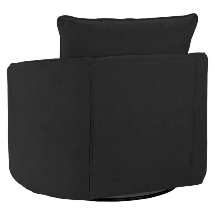 Verona Black Swivel Chair Sofa-6
