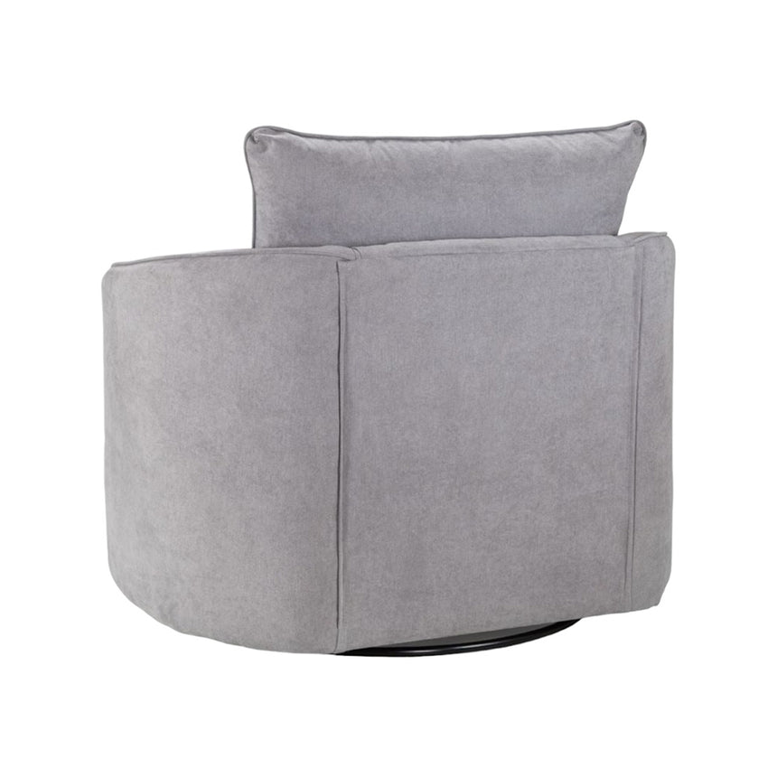 Crusade Swivel Grey Fabric Chair Sofa