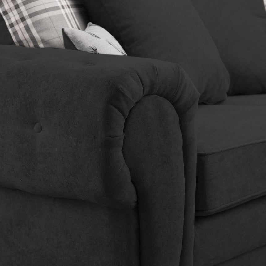 Verona Scatterback Black Large Corner Sofabed-2
