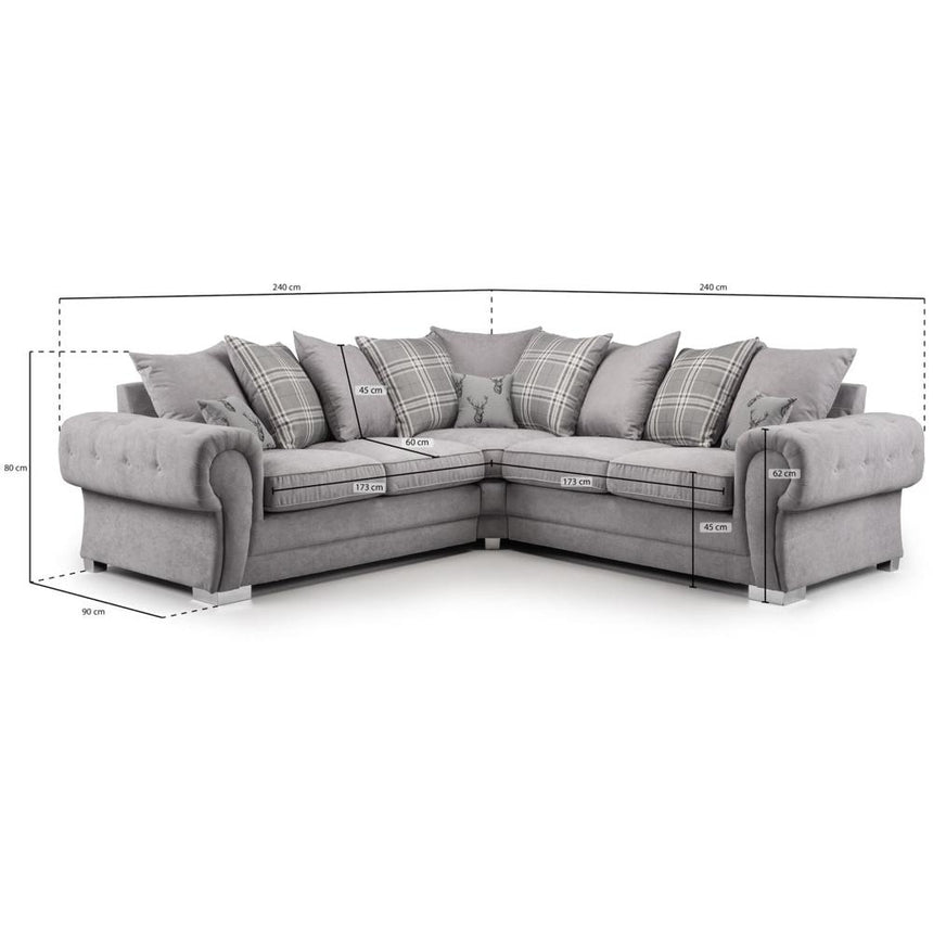 Verona Scatterback Black Large Corner Sofabed-7
