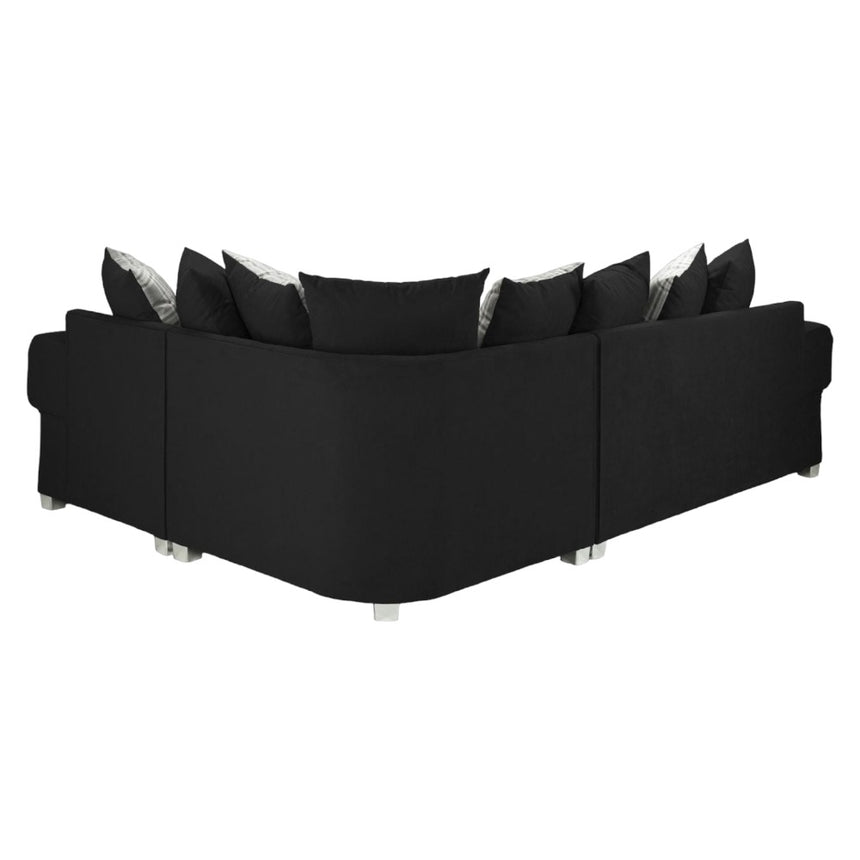 Verona Scatterback Black Right Hand Facing Corner Sofabed-6