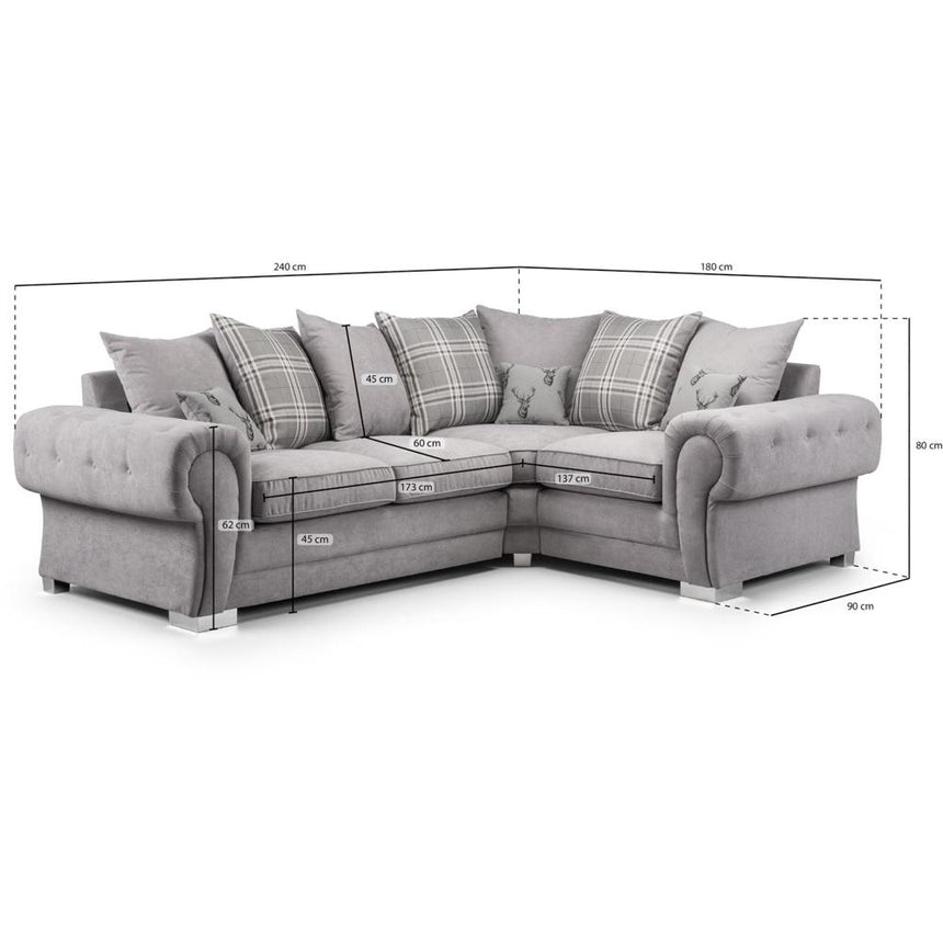 Verona Scatterback Black Right Hand Facing Corner Sofabed-7