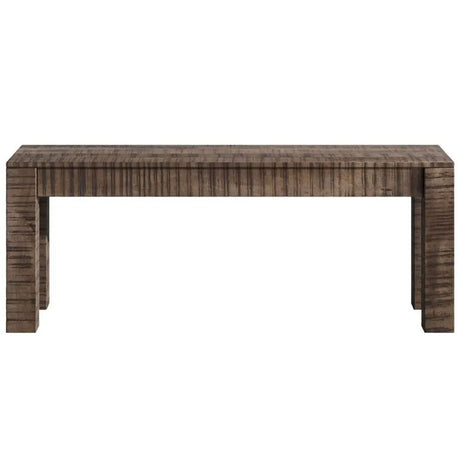 Dakota Mango Wood Dining Bench, Indian Dark Walnut Rustic Finish-2