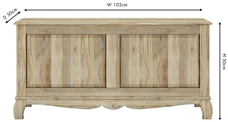 Fleur French Style Grey Blanket Box-8