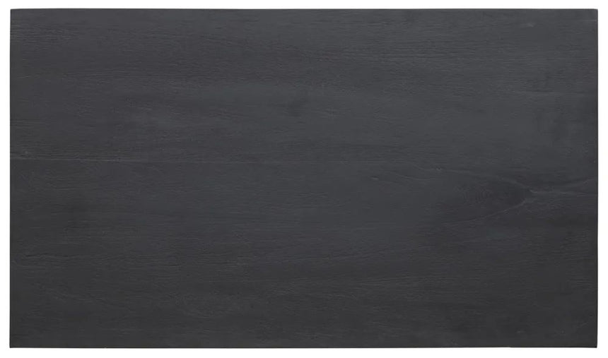 Geo Black Painted Mirrored Storage Coffee Table, Solid Mango Wood with Stainless Steel Chrome Base - 2 Drawers-6