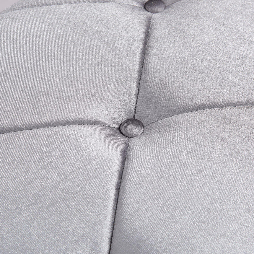 Louis Grey Velvet Fabric 170cm Dining Bench-7