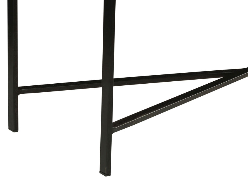 Rennes Chevron 2 Drawer Console Table - Rustic Mango Wood-6