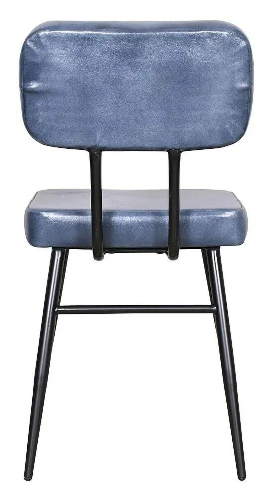 Louise Blue Leather Dining Chair-5