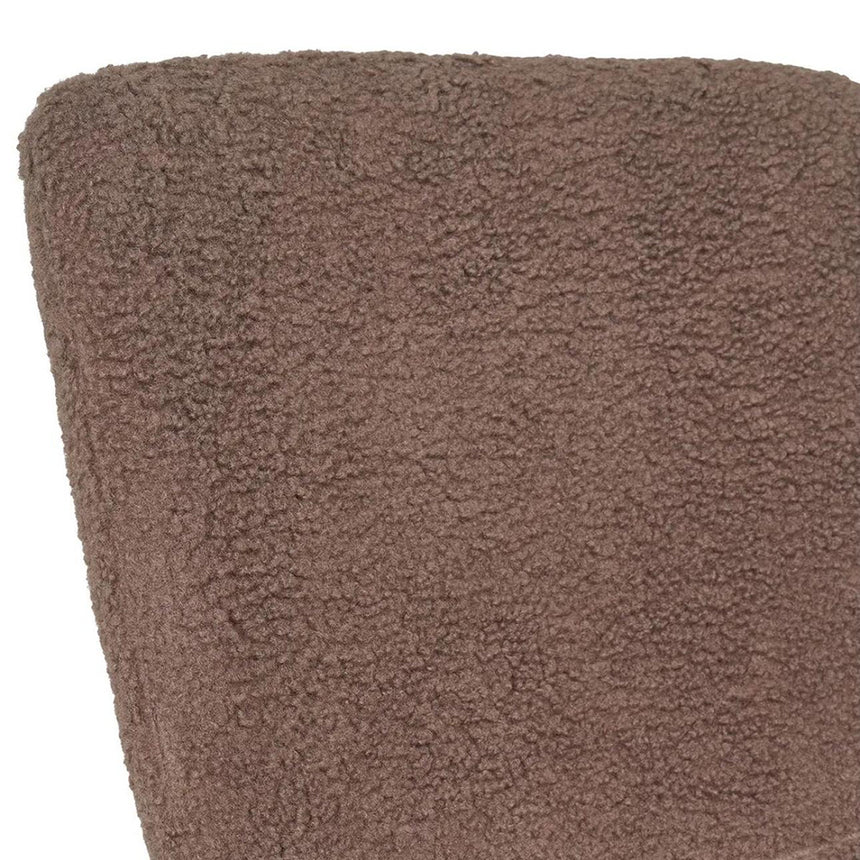 2 x Halden Dark Fabric Brown Dining Chair with Black Legs