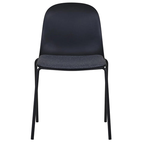 2 x Madalena Black Fabric Dining Chair