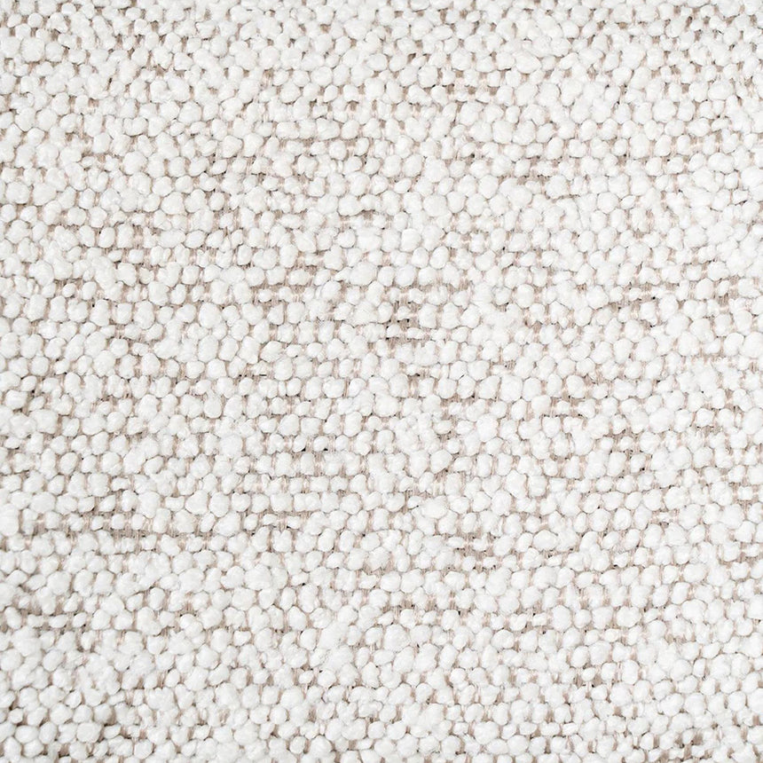 2 x Melilla White Fabric Boucle Dining Chair with Black Legs