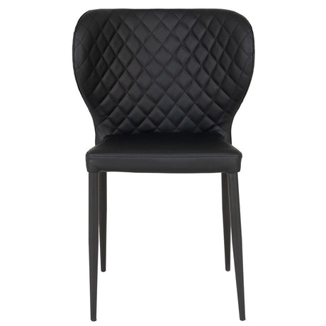 2 x Pisa Black Faux Leather Dining Chair