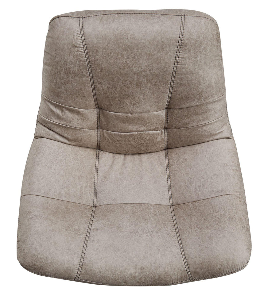 Vento Light Grey Fabric Swivel Chair and Footstool-7